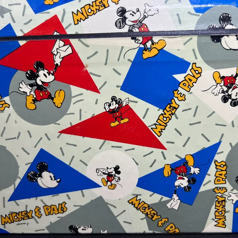 VTG RARE Walt Disney Applause Mickey Mouse File Organizer Storage Box 10 x 14